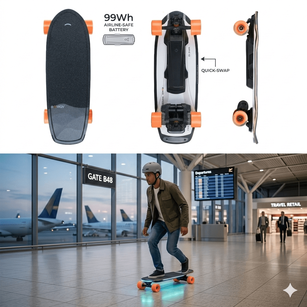 Travel Without Limits: The Exway Wave V2 is Your Airline-Approved Electric Skateboard - Exway Electric Skateboard