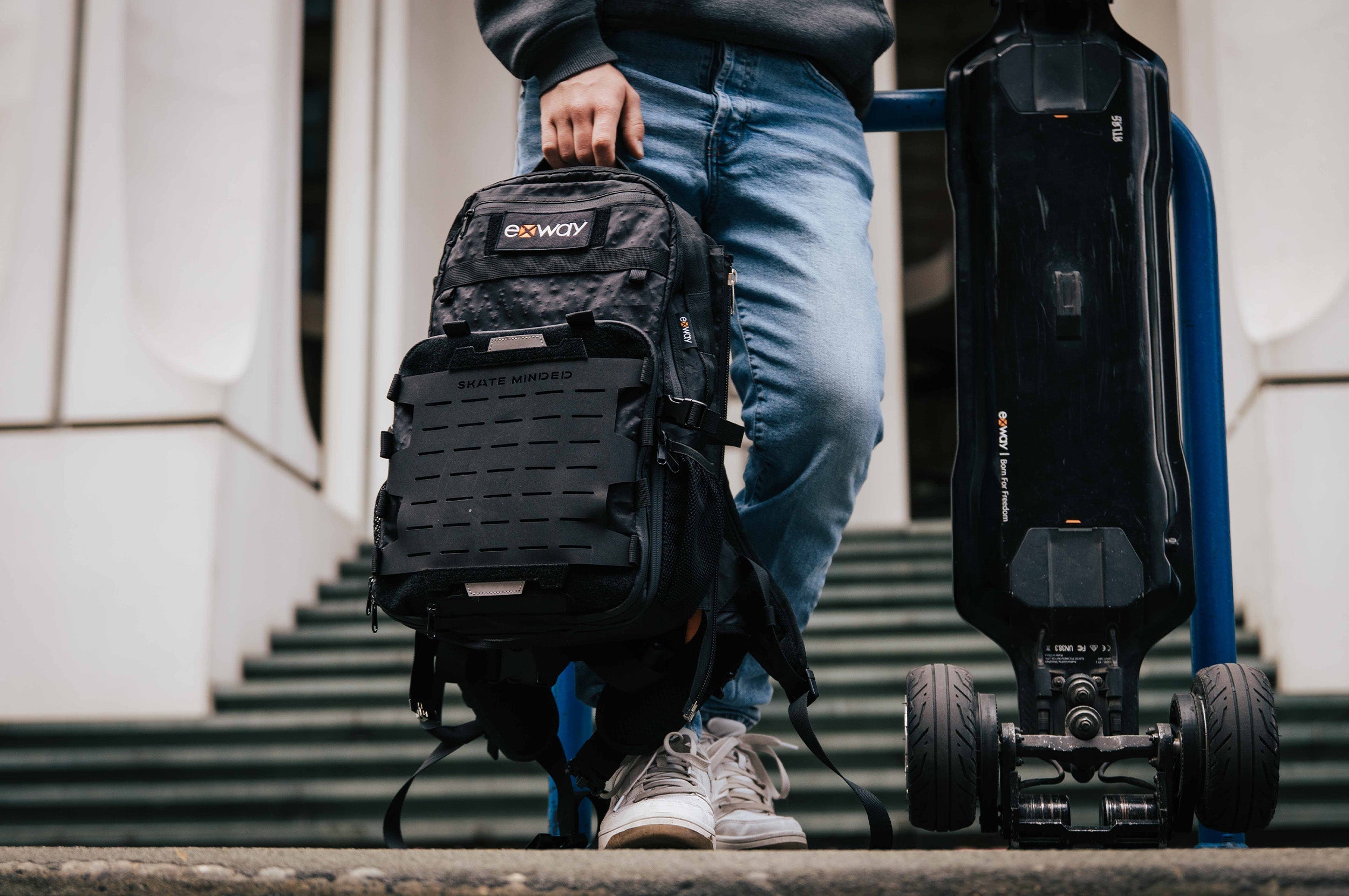 EXWAY ACE X - Pack Detachable 2nd Gen Pro Skate Backpack - Exway Electric Skateboard
