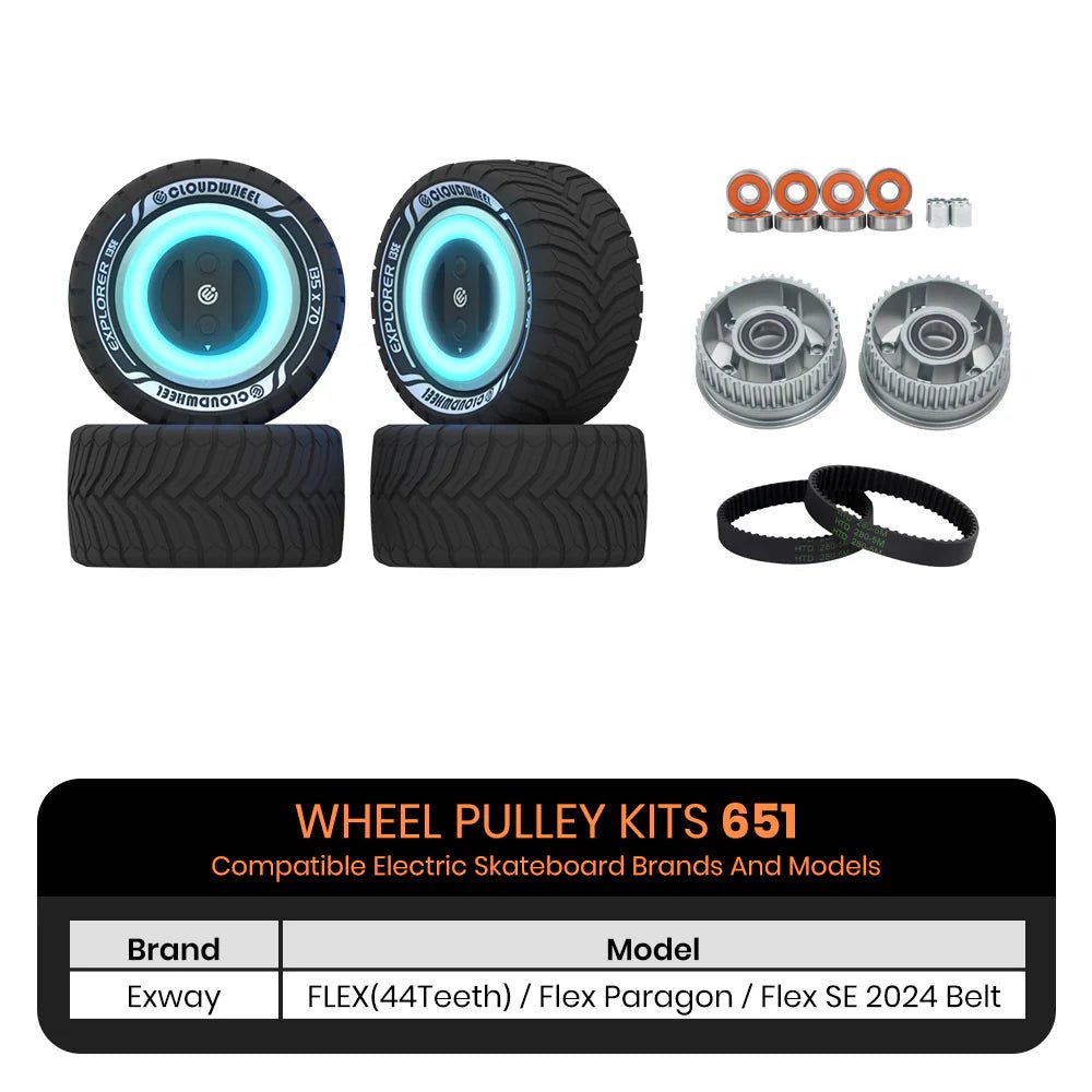 EXWAY * CLOUDWHEEL Explorer 135mm Urban All Terrain Off Road Electric Skateboard Wheels - Exway Electric Skateboard