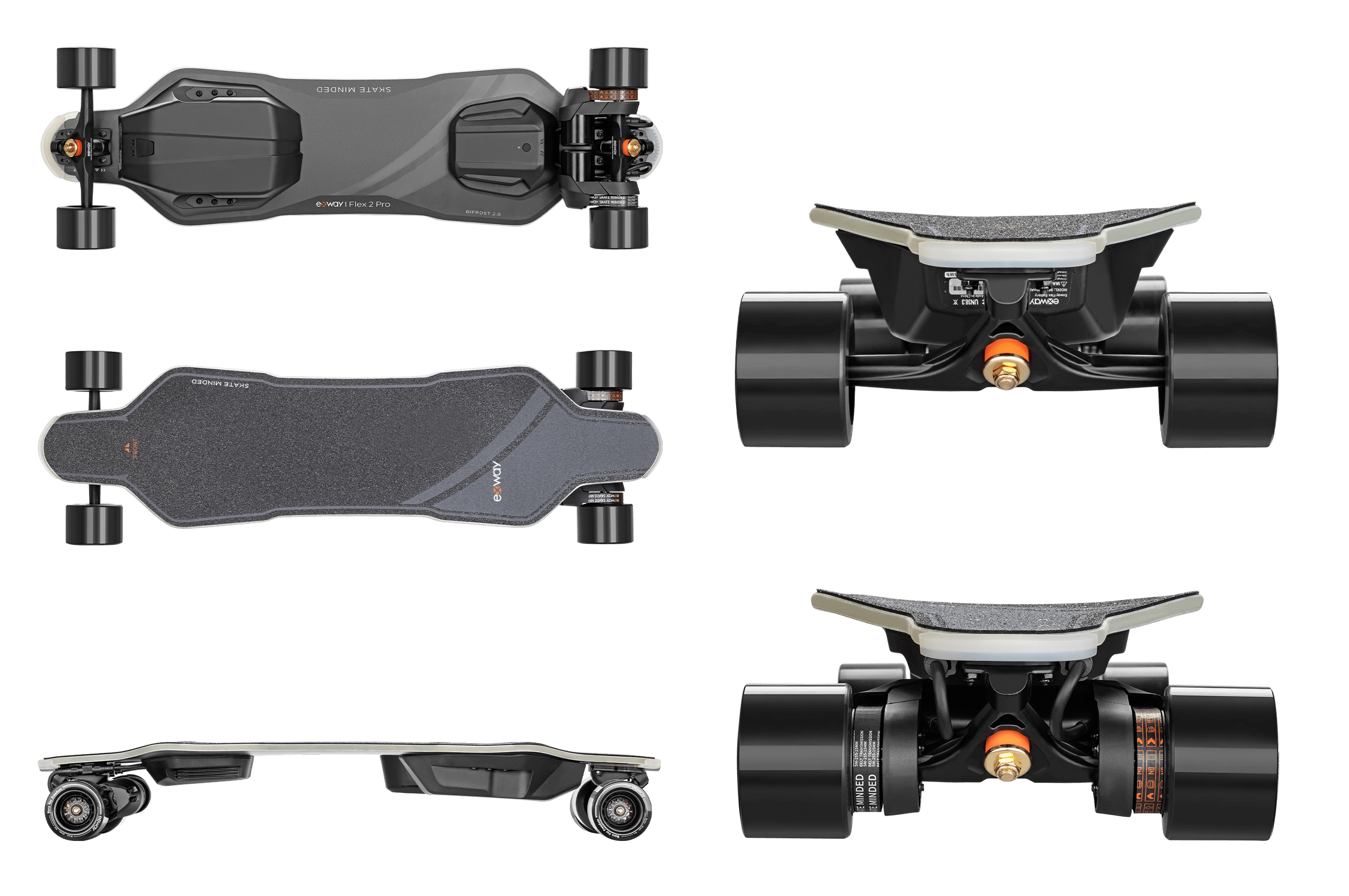 exway-flex-2-pro-electric-skateboard-all-around-views