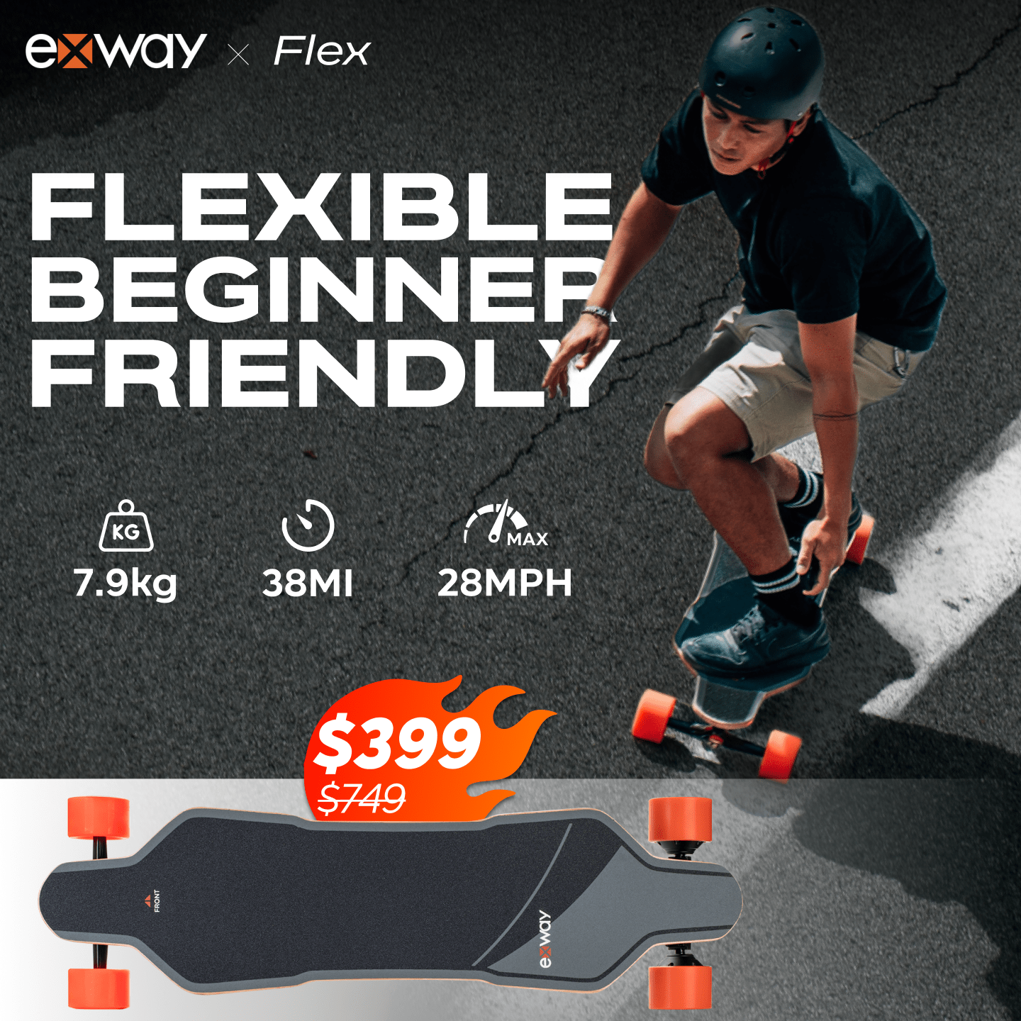 Exway Flex Series - Exway Electric Skateboard
