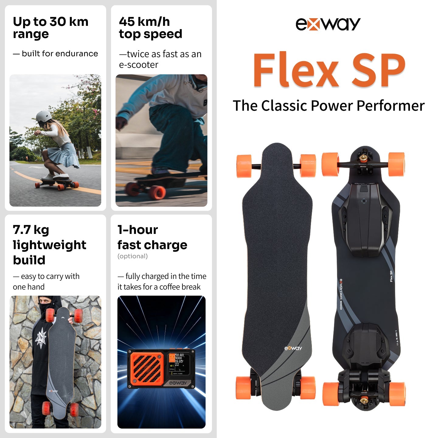 Exway Flex Series Electric Skateboard - Exway Electric Skateboard
