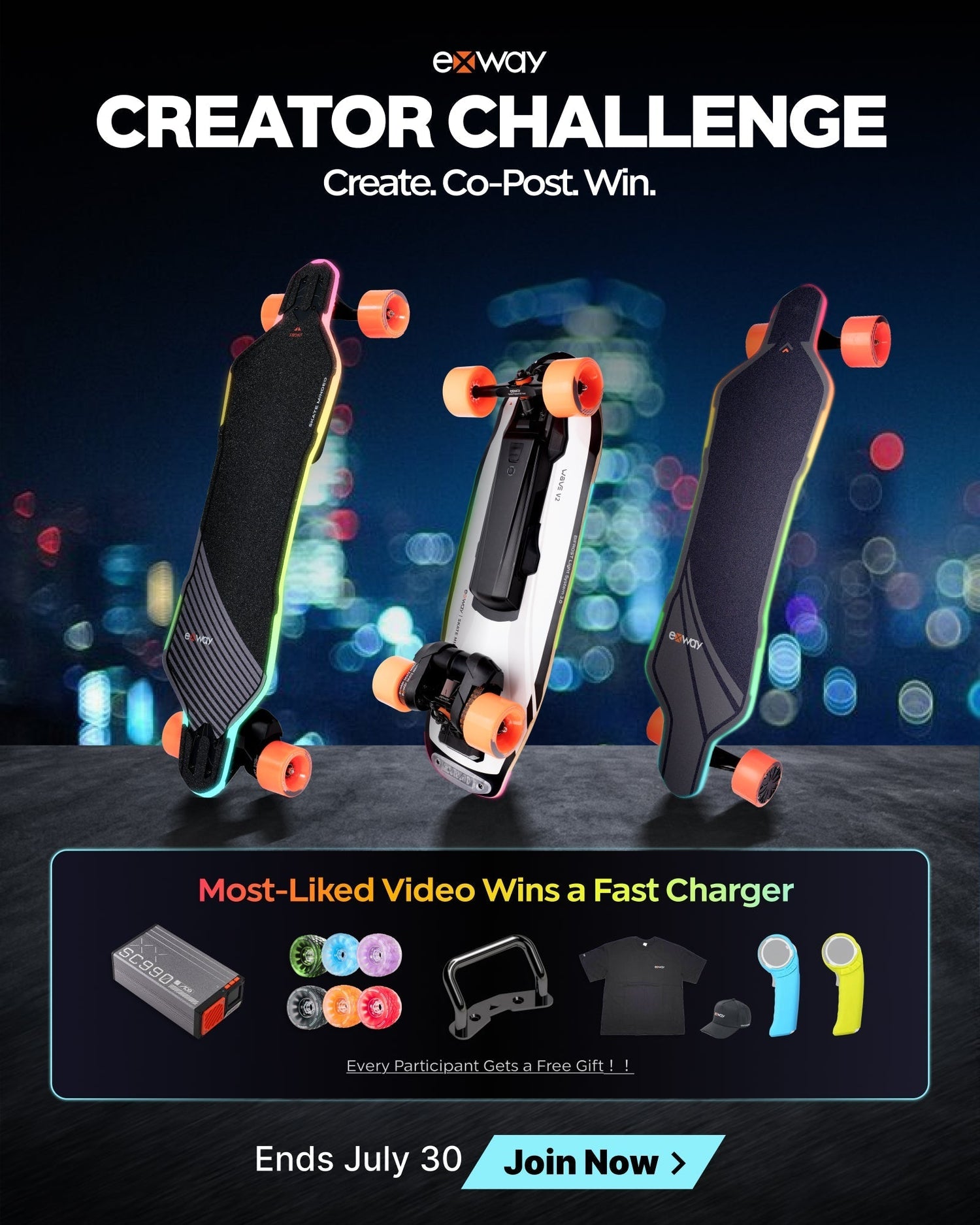 Exway Creator Challenge Is Now Live - Exway Electric Skateboard