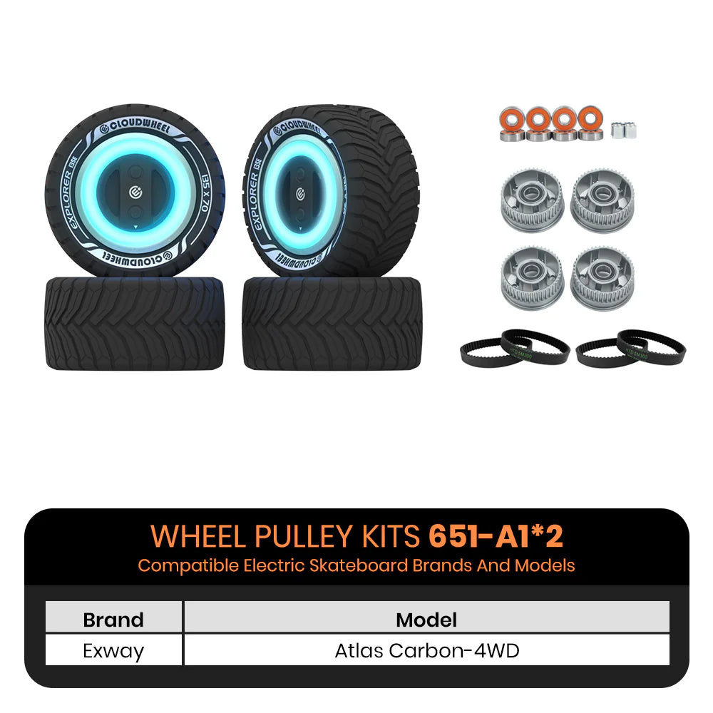 CLOUDWHEEL Explorer 135mm Urban All Terrain Off Road Electric Skateboard Wheels