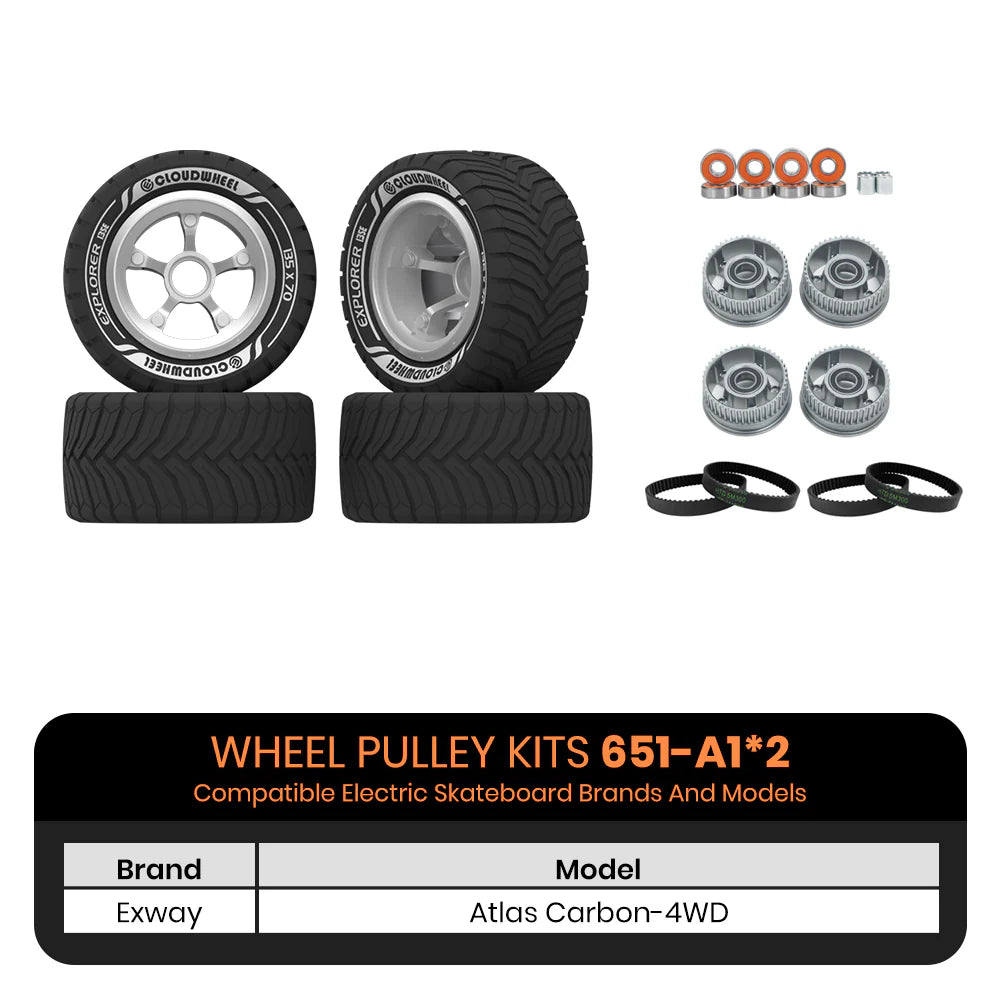 CLOUDWHEEL Explorer 135mm Urban All Terrain Off Road Electric Skateboard Wheels