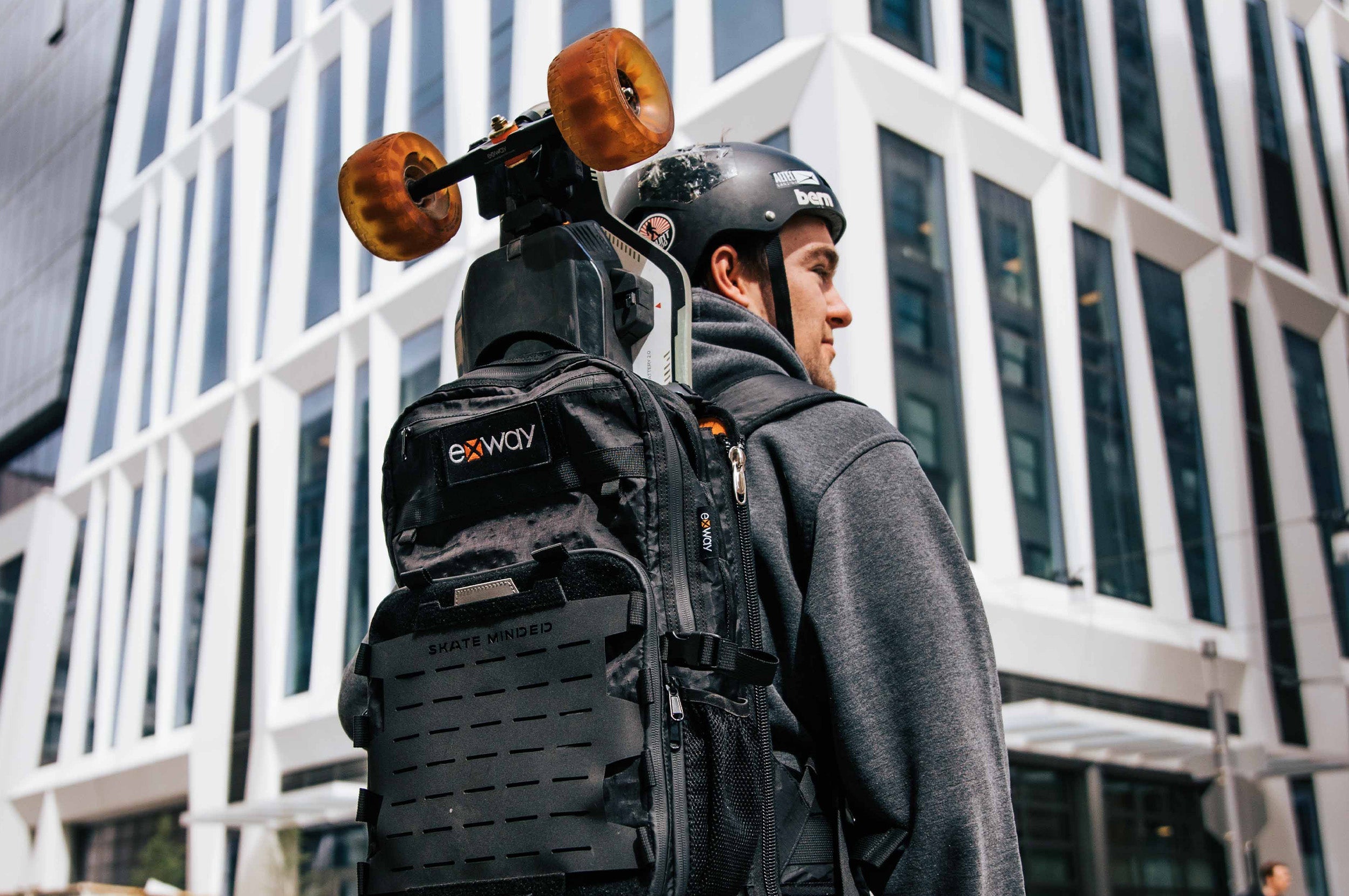 EXWAY ACE X - Pack Detachable 2nd Gen Pro Skate Backpack - Exway Electric Skateboard