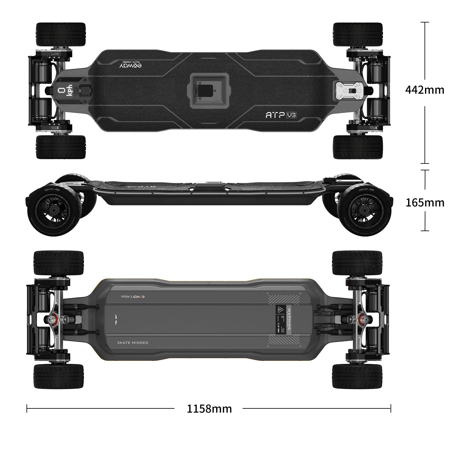 All-Terrain Electric Skateboard – 4WD Power & Off-Road Performance