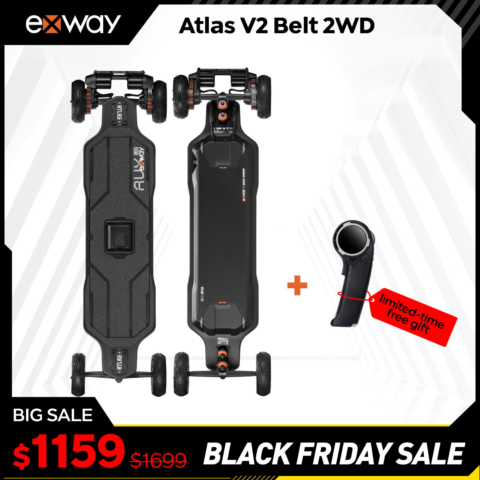 Exway Atlas V2 - Exway Electric Skateboard