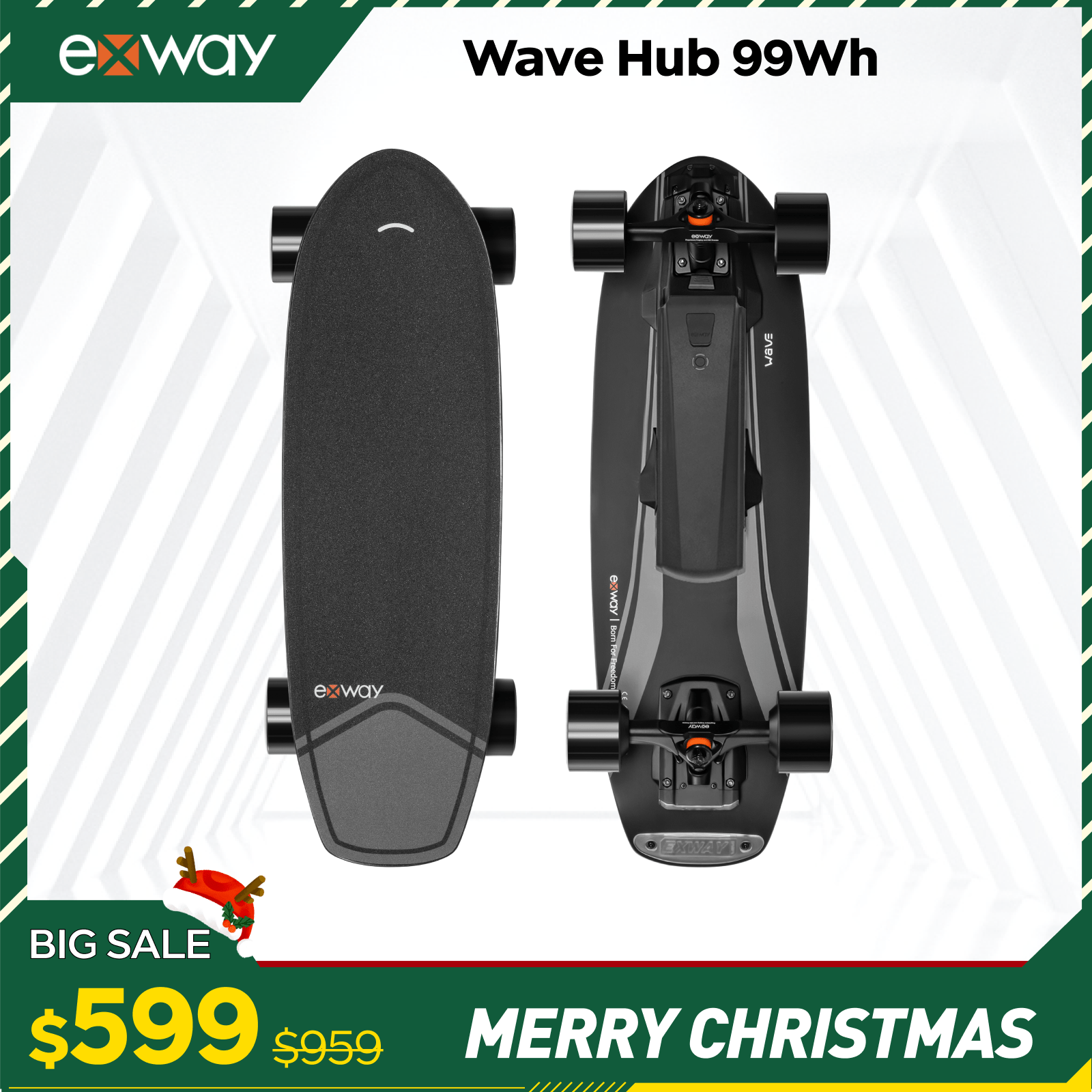 ｜EXWAY WAVE ｜スモールパワー最新スケートボード Exway Wave丨Ride the Urban Waves with Unmatched Freedom